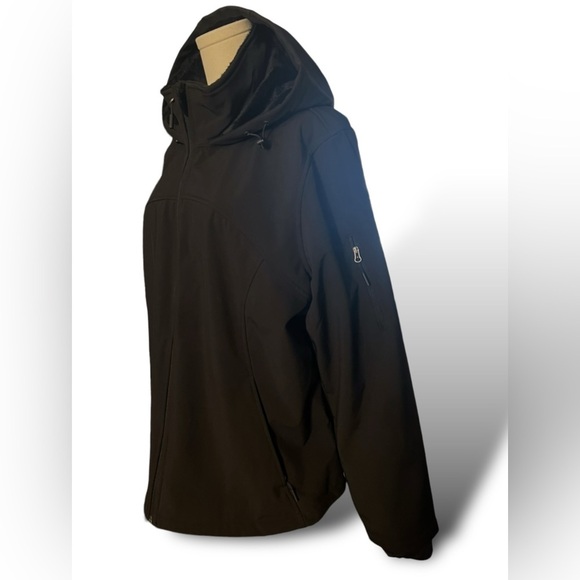 Free Country Fur Lined Hooded Soft Shell Jacket Women’s XL/XG Size 16 Black - Picture 2 of 10